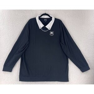 Skelanimals Diego Chain‎ Collar Shirt Mens Size 2X Black Long Sleeve 100% Cotton